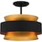 Quoizel Hagley 3-Light Earth Black Semi-Flush Mount QSF5570EK - alternate 1
